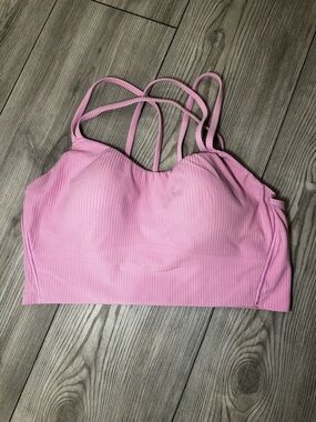 lululemon athletica Ribbed Strappy Sports Bra - Light Pink
